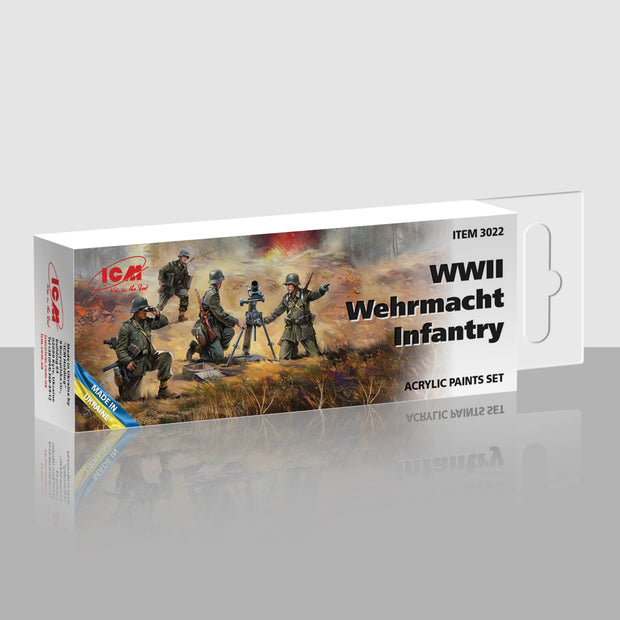 ICM 3022 Acrylic Paint Set for WWII Wehrmacht Infantry for Plastic model kit