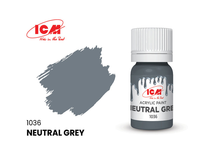 ICM 3034 Acrylic paint set American civil war Grey, Yellow, Blue for model kit