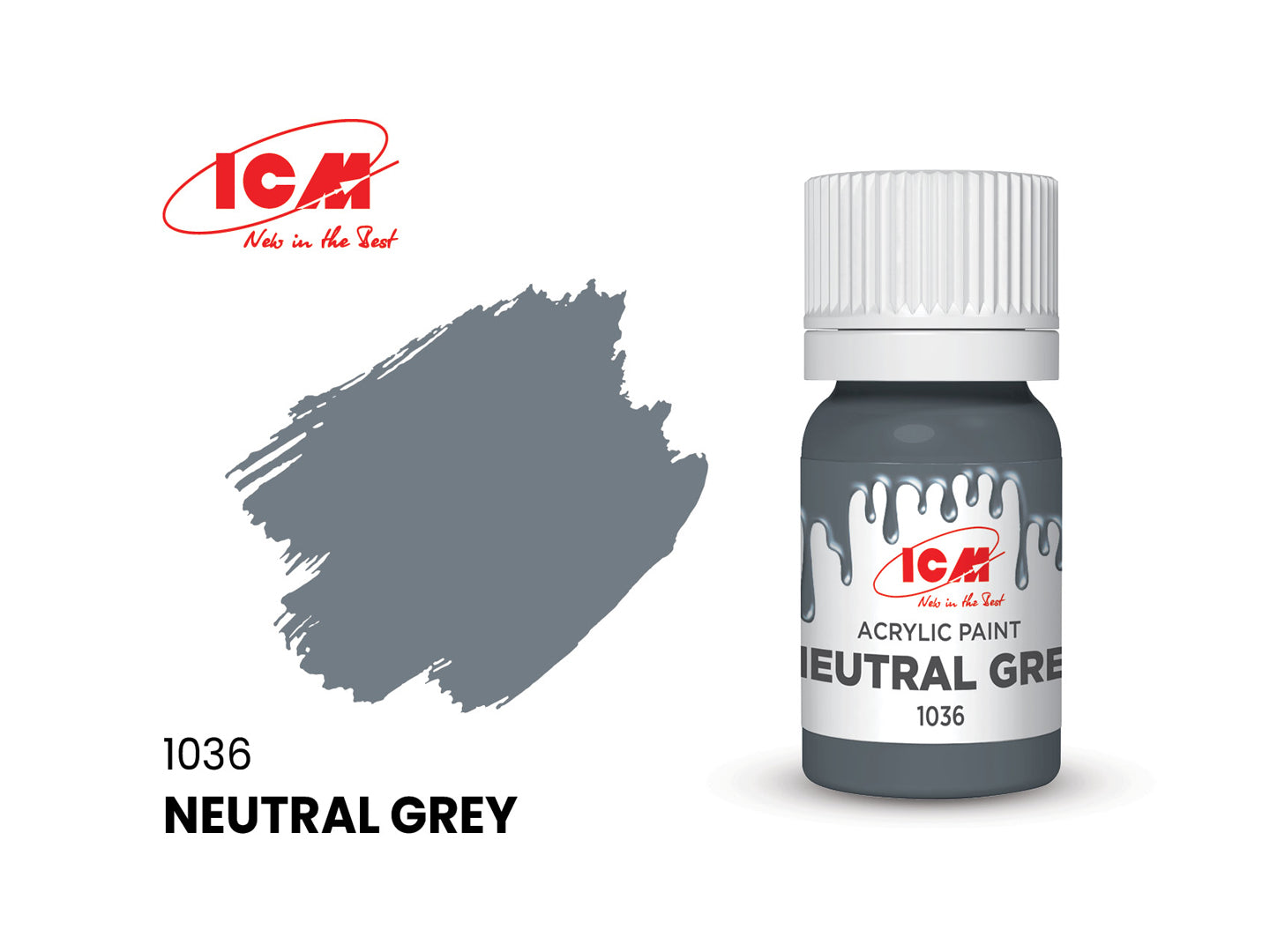 ICM 3034 Acrylic paint set American civil war Grey, Yellow, Blue for model kit