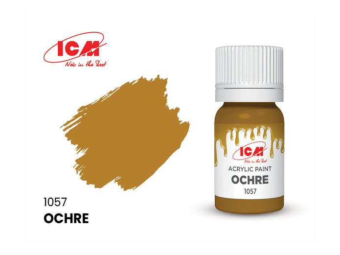 ICM 3036 Acrylic paint set WWII Aircraft armament Grey Yellow Brown Green Black