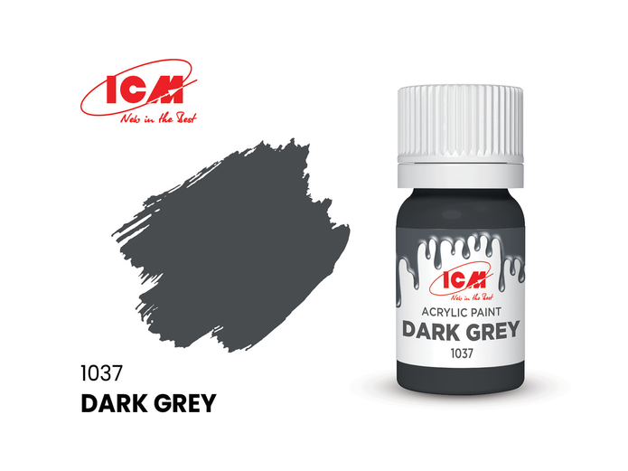 ICM 3036 Acrylic paint set WWII Aircraft armament Grey Yellow Brown Green Black