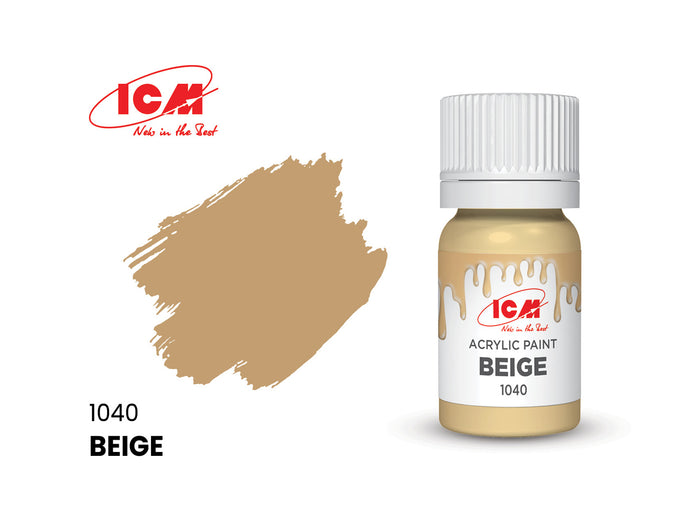 ICM 3038 Acrylic paints set for Wehrmacht trucks Grey Brown Green for model kit