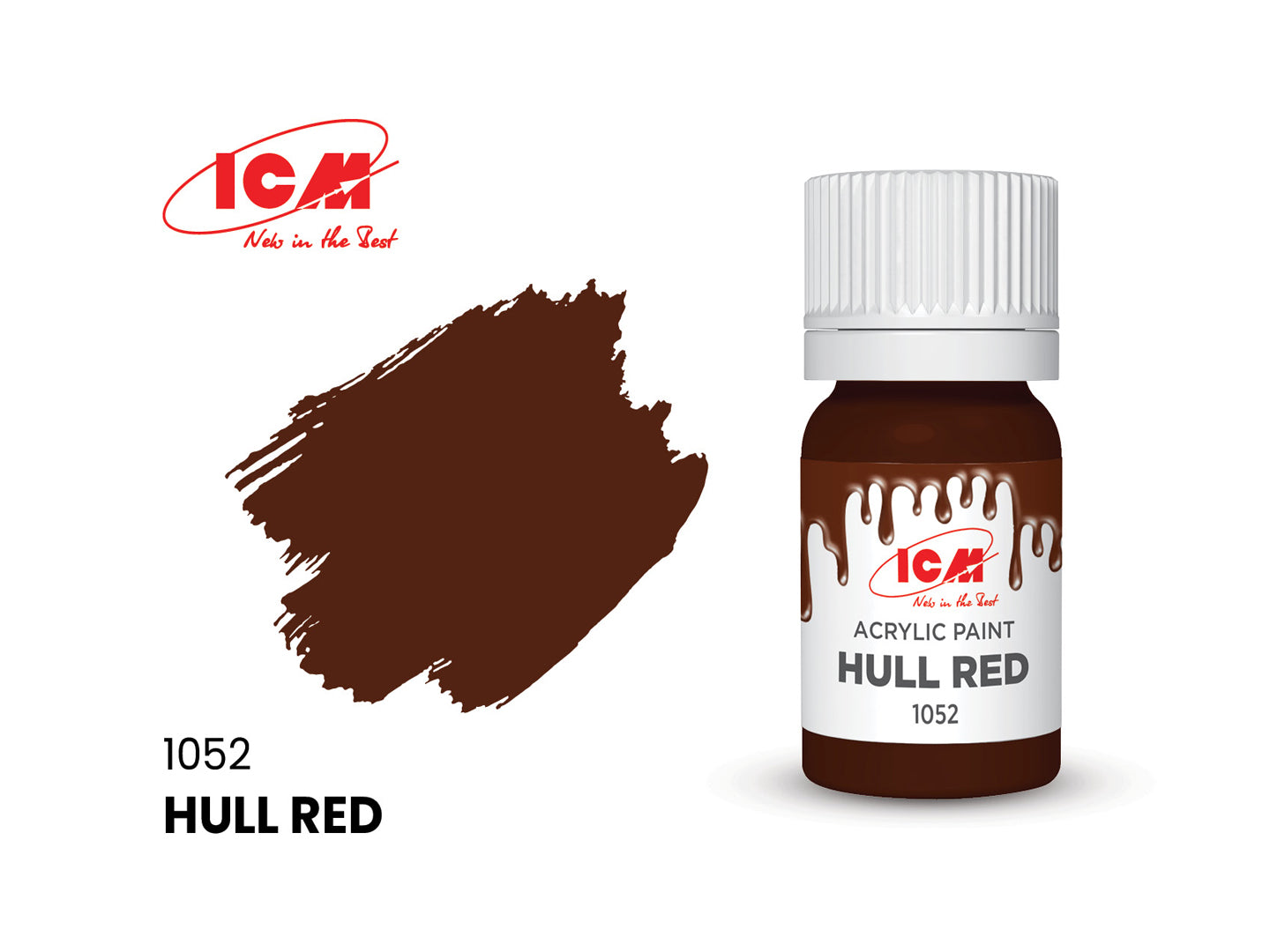 ICM 3038 Acrylic paints set for Wehrmacht trucks Grey Brown Green for model kit