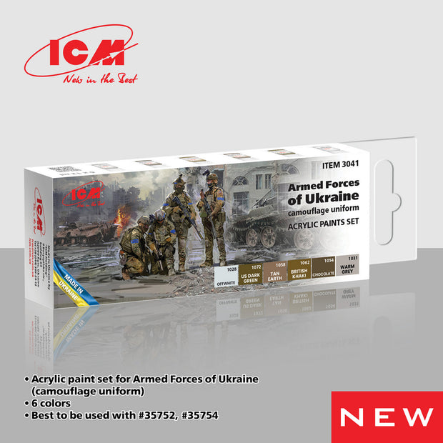 ICM 3041 Acrylic paint set for Plastic Model Kit Armed Forces of Ukraine