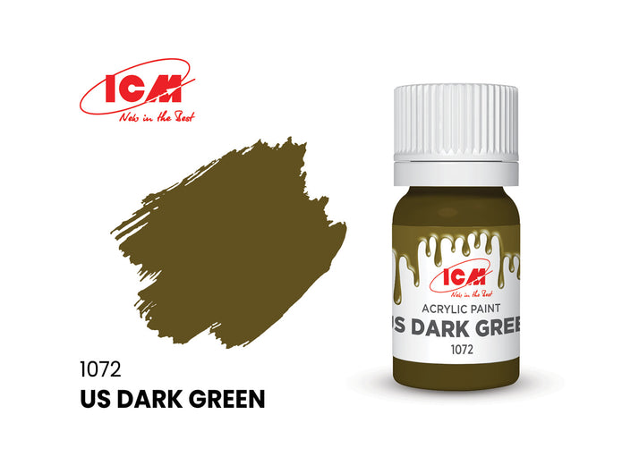 ICM 3044 Acrylic Paint Set For Model Kit WWI German infantry Grey, Brown, Green