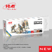 Acrylic Paints Set WWI French Infantry Grey Red Brown Blue Black 12mlх6 ICM 3045