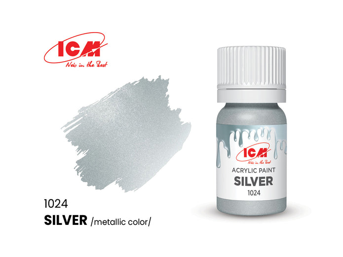 Acrylic Paints Set Luftwaffe pilots Grey Yellow Brown Green Blue 12mlх6 ICM 3046