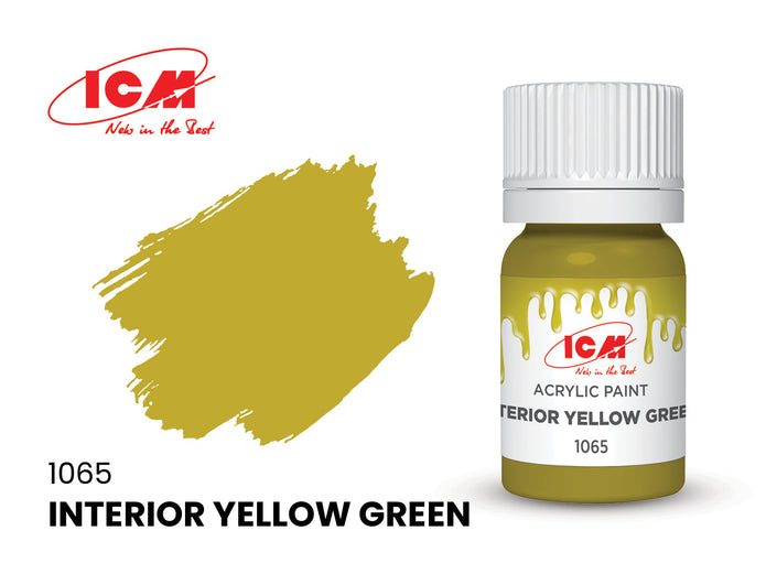 Acrylic paints set for US cars of 1930 – 1940 Grey Yellow Red Green Blue ICM3048