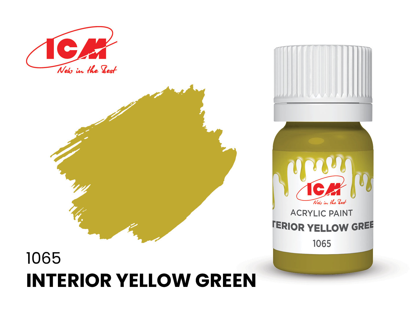 Acrylic paints set for US cars of 1930 – 1940 Grey Yellow Red Green Blue ICM3048
