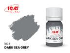 Acrylic paints set for WWII German U-boats Grey, Yellow, Red 12 ml х 6 ICM 3053