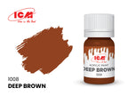 Acrylic paints set for Animals - Brown, White, Black - ICM 3061