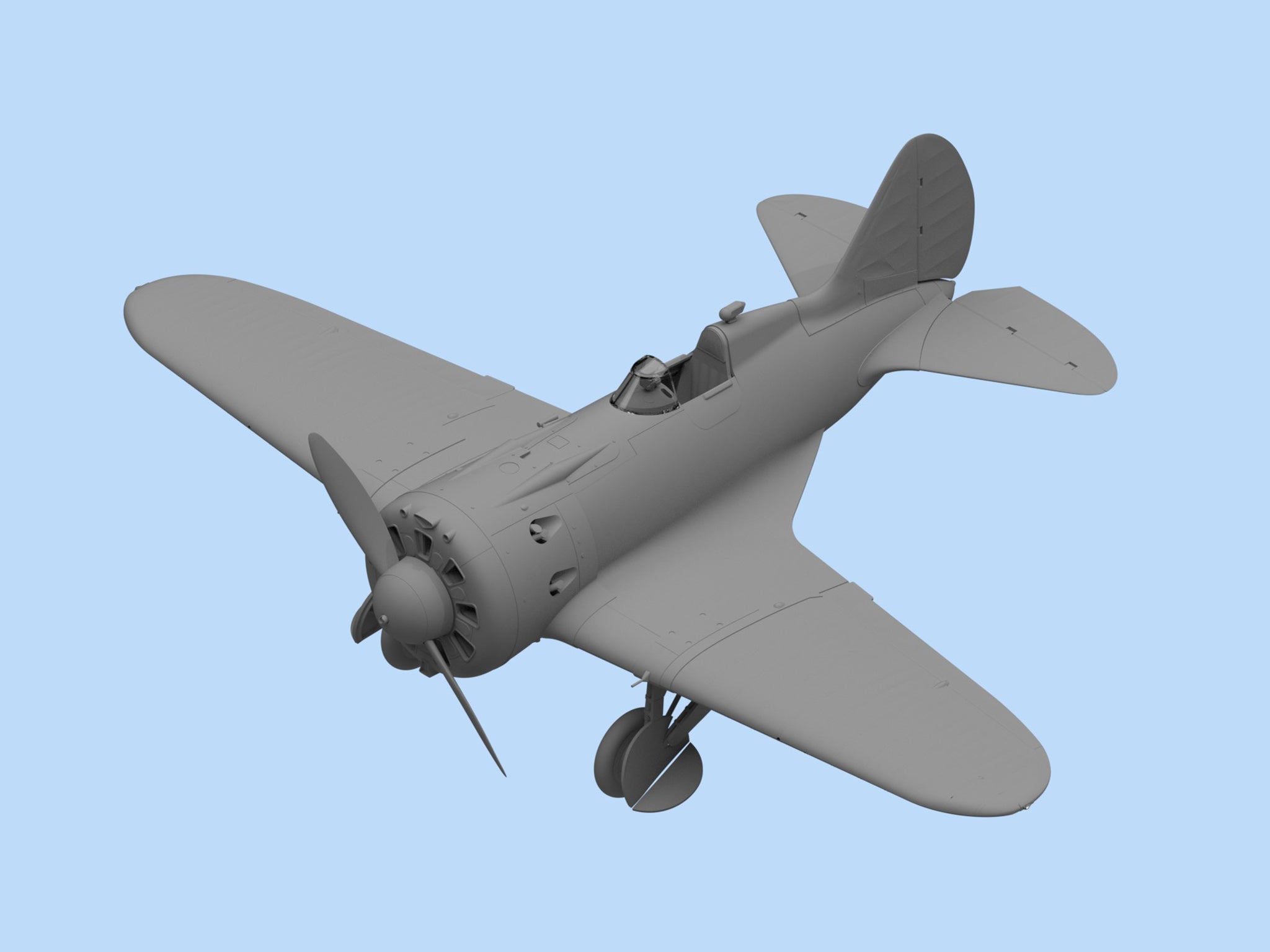 ICM 32001 Plastic model aircraft kit Scale 1:32 WWII Soviet Fighter I-16 type 24