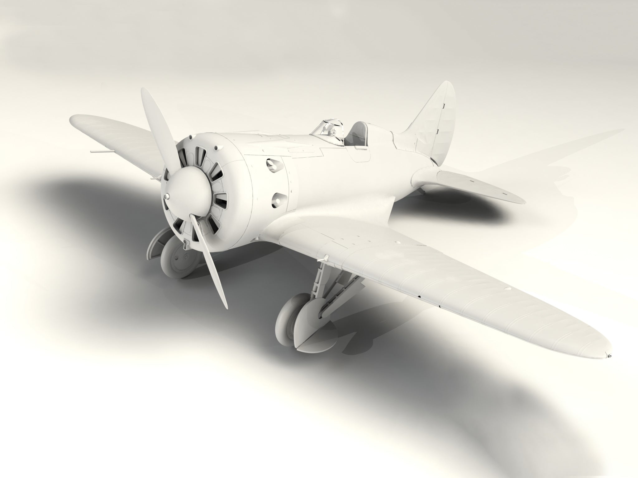 ICM 32004 Plastic model aircraft kit Scale 1:32 I-16 type 10 WWII Soviet Fighter