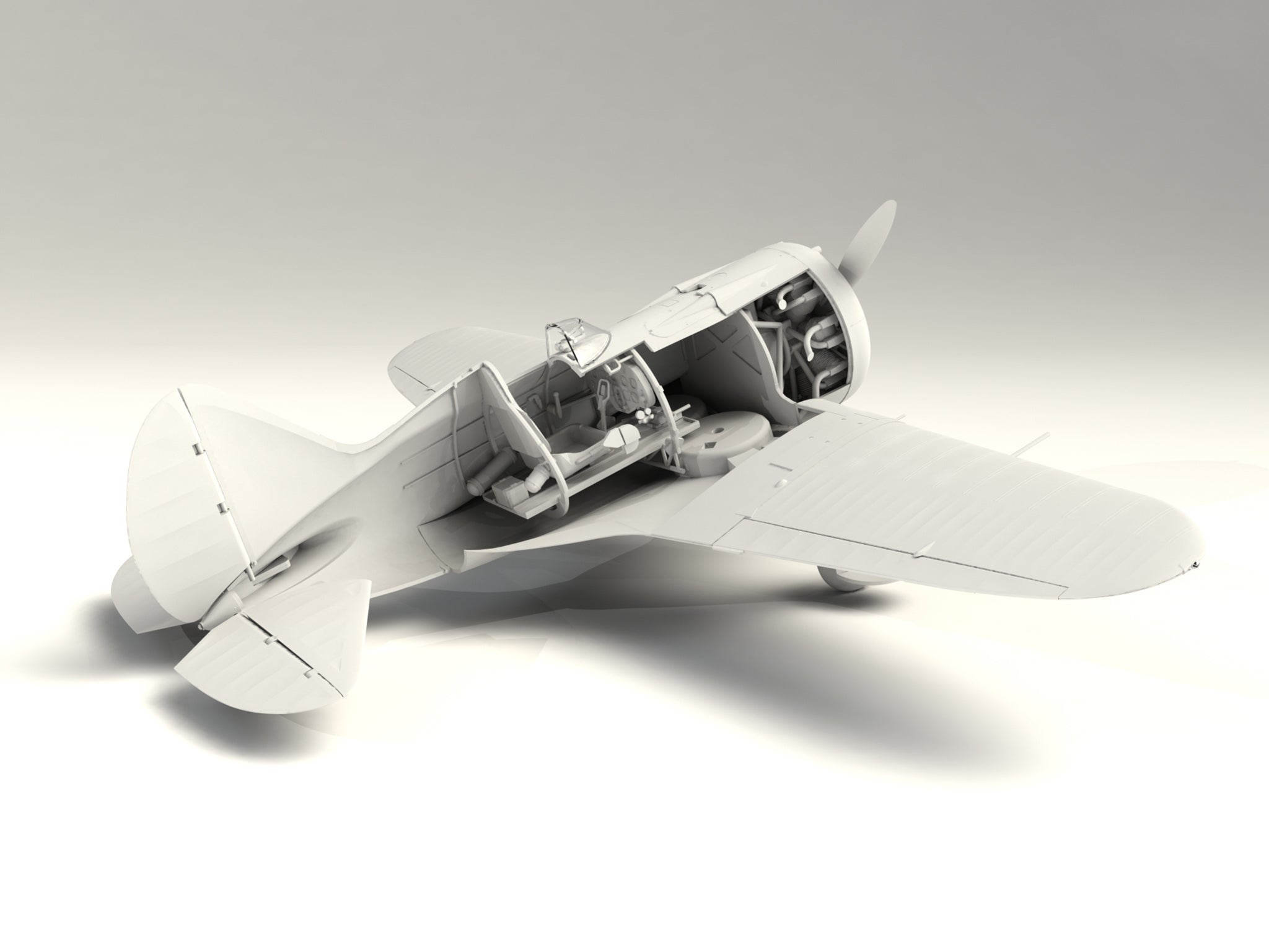 ICM 32004 Plastic model aircraft kit Scale 1:32 I-16 type 10 WWII Soviet Fighter