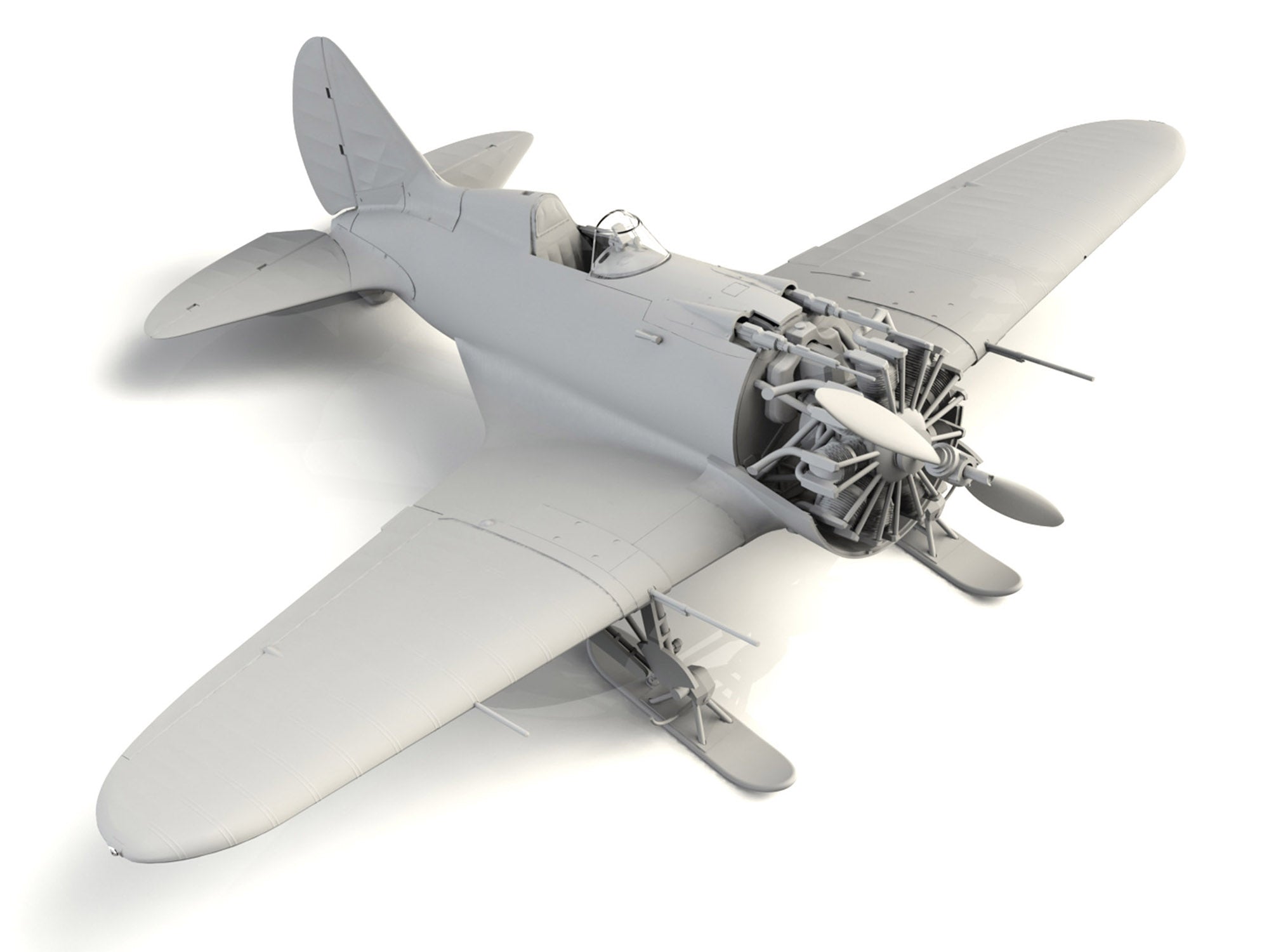 ICM 32005 Plastic model aircraft kit Scale 1:32 Soviet Fighter I-16 type 17