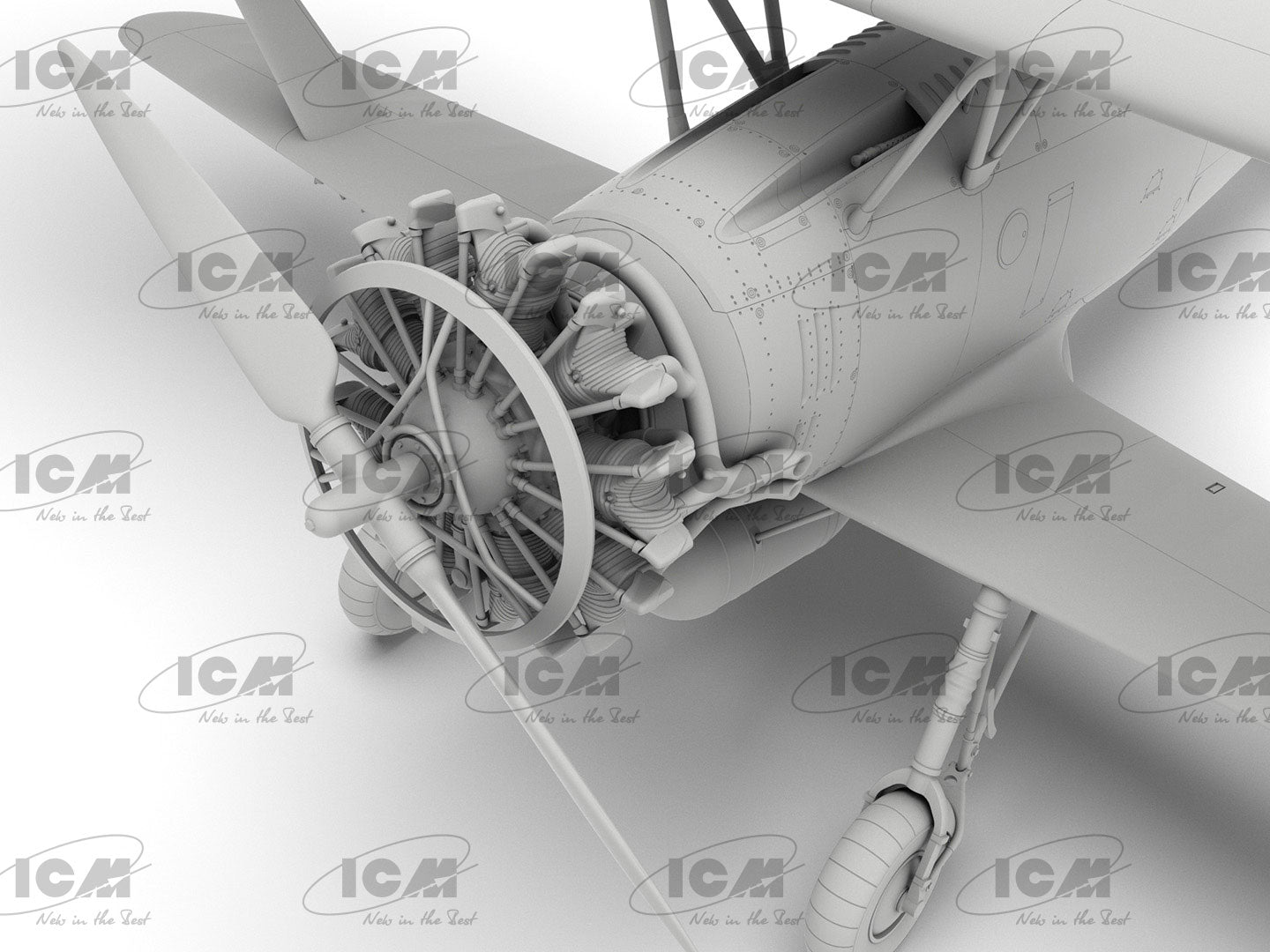 Hs 123A-1 (late) WWII German attack aircraft Scale 1:32 ICM32015 Plastic Model Aircraft Kit