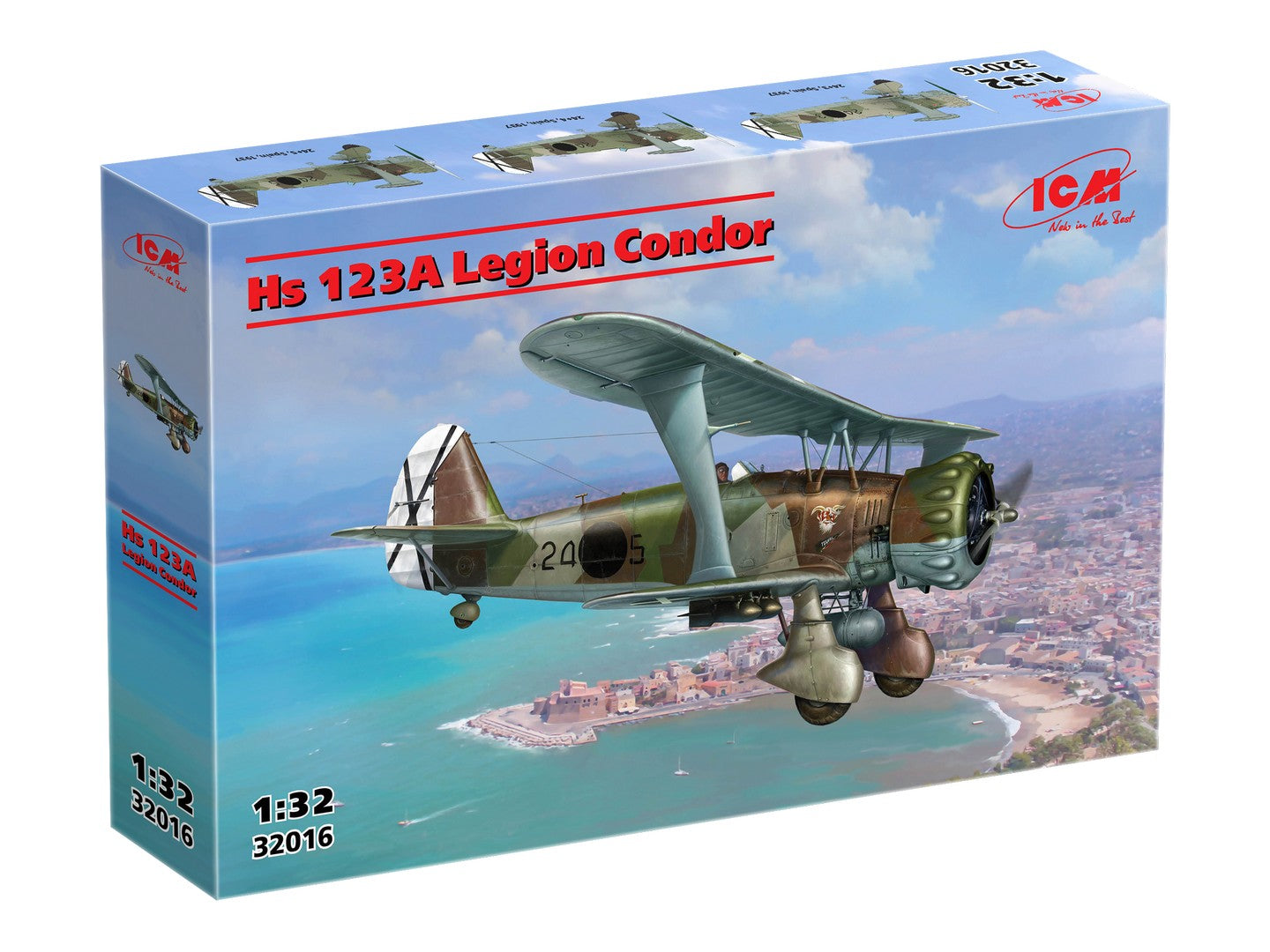 Hs 123A Legion Condor Scale 1:32 ICM32016 Plastic Model Aircraft Kit
