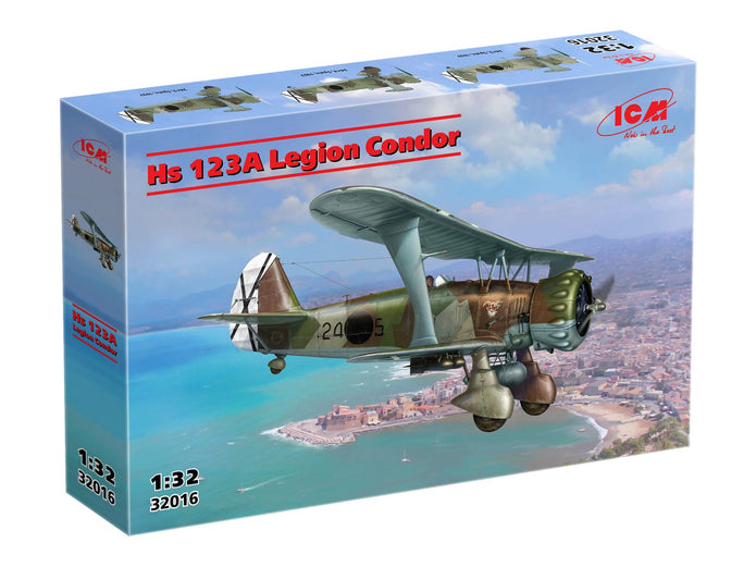 Hs 123A Legion Condor Scale 1:32 ICM32016 Plastic Model Aircraft Kit
