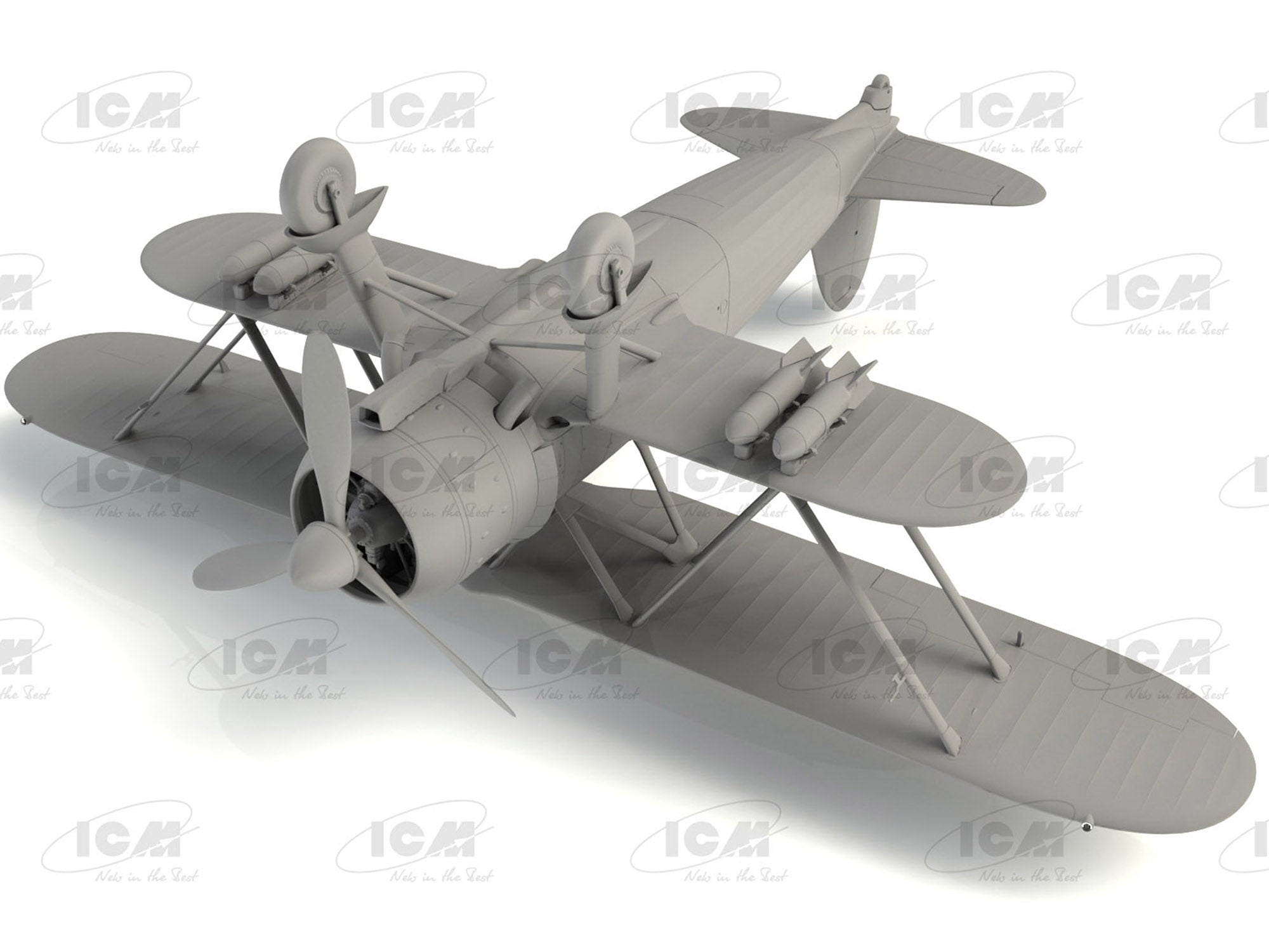 ICM 32025 model aircraft kit 1:32 CR. 42 Falco + Italian Pilots tropical uniform