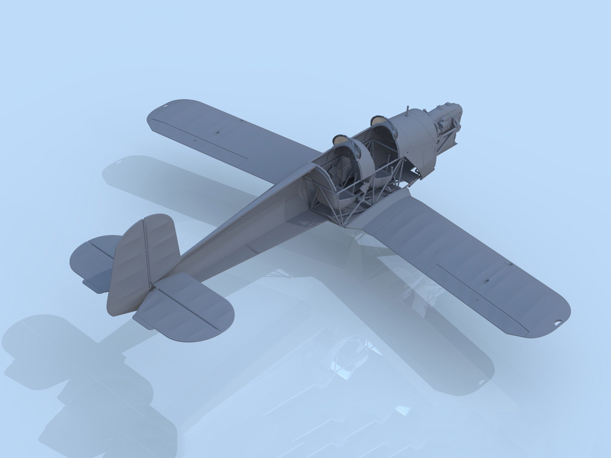 ICM 32030 Plastic model kit 1:32 Bucker Bu 131D, German training aircraft, WWII