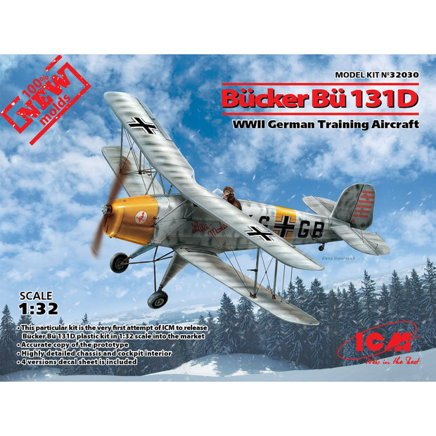 ICM 32030 Plastic model kit 1:32 Bucker Bu 131D, German training aircraft, WWII