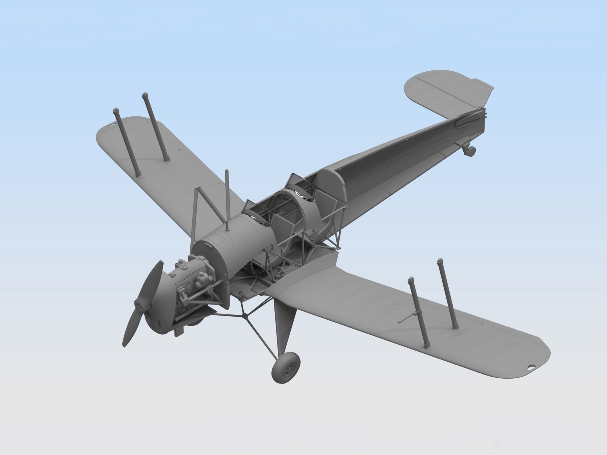 ICM 32031 Plastic model kit Scale 1:32 Bücker Bü 131B, German Training Aircraft