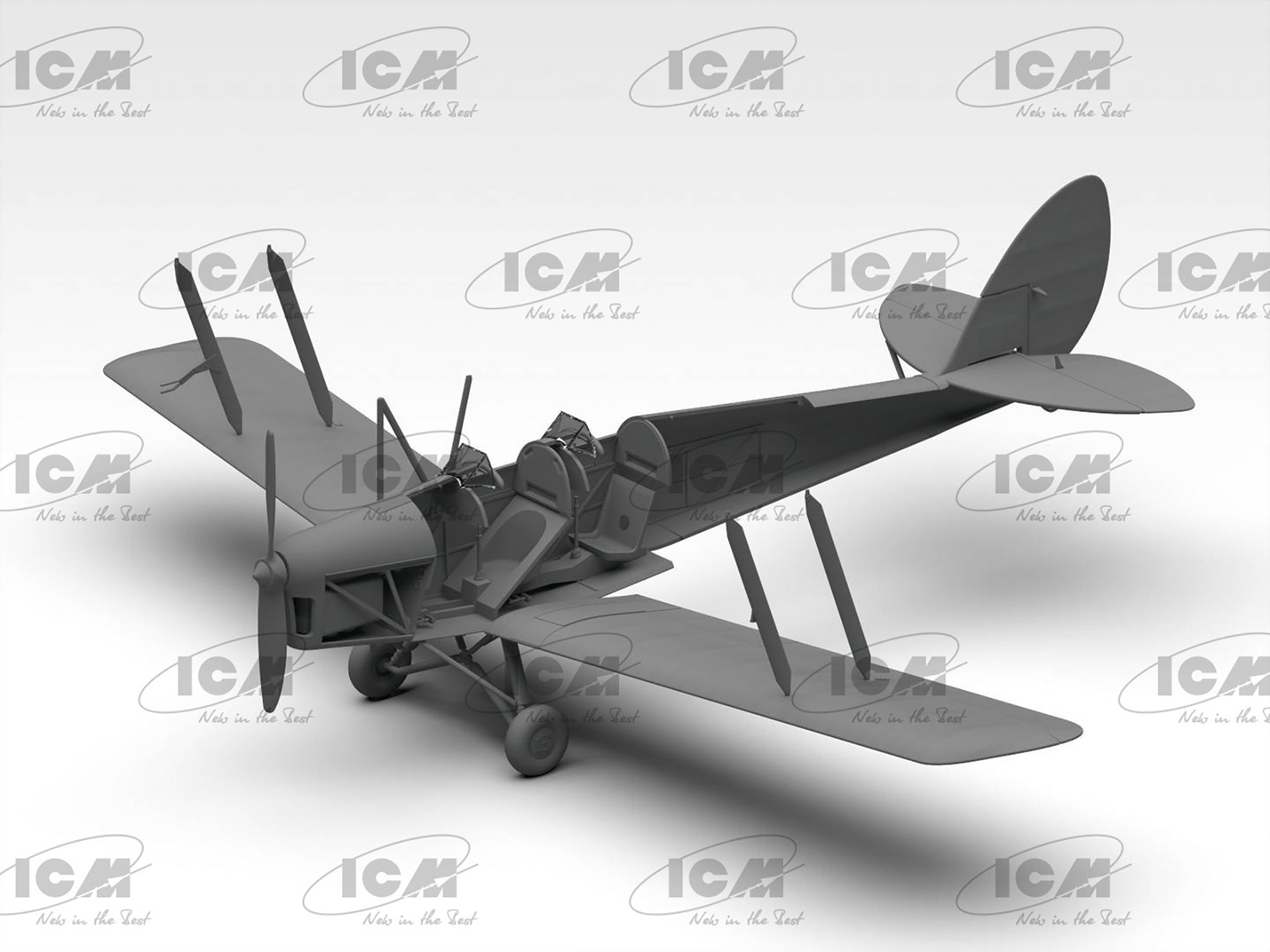 ICM 32037 Plastic model aircraft kit 1:32 DH.82А Tiger Moth with WWII RAF Cadets