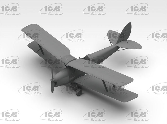 ICM 32037 Plastic model aircraft kit 1:32 DH.82А Tiger Moth with WWII RAF Cadets