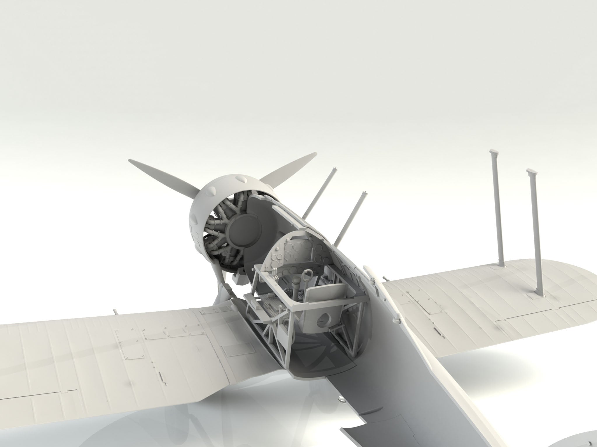 ICM 32041 Plastic model kit 1:32 Gloster Gladiator Mk.II (WWII British fighter)