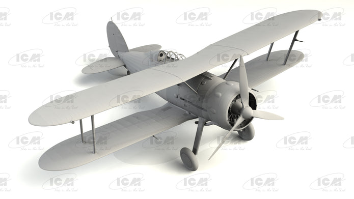 Gloster Sea Gladiator Mk.II With Royal Navy pilots ICM 32045 Scale Model 1:32