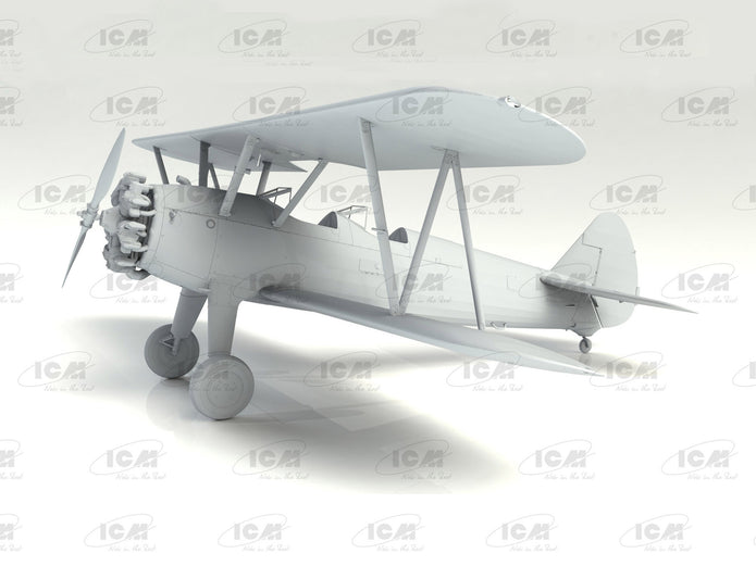 ICM 32051 Plastic model aircraft kit 1:32 Stearman PT-17 with American Cadets
