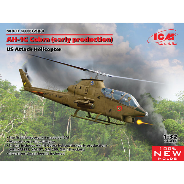ICM 32060 Scale model kit 1:32 AH-1G Cobra US Attack Helicopter early production