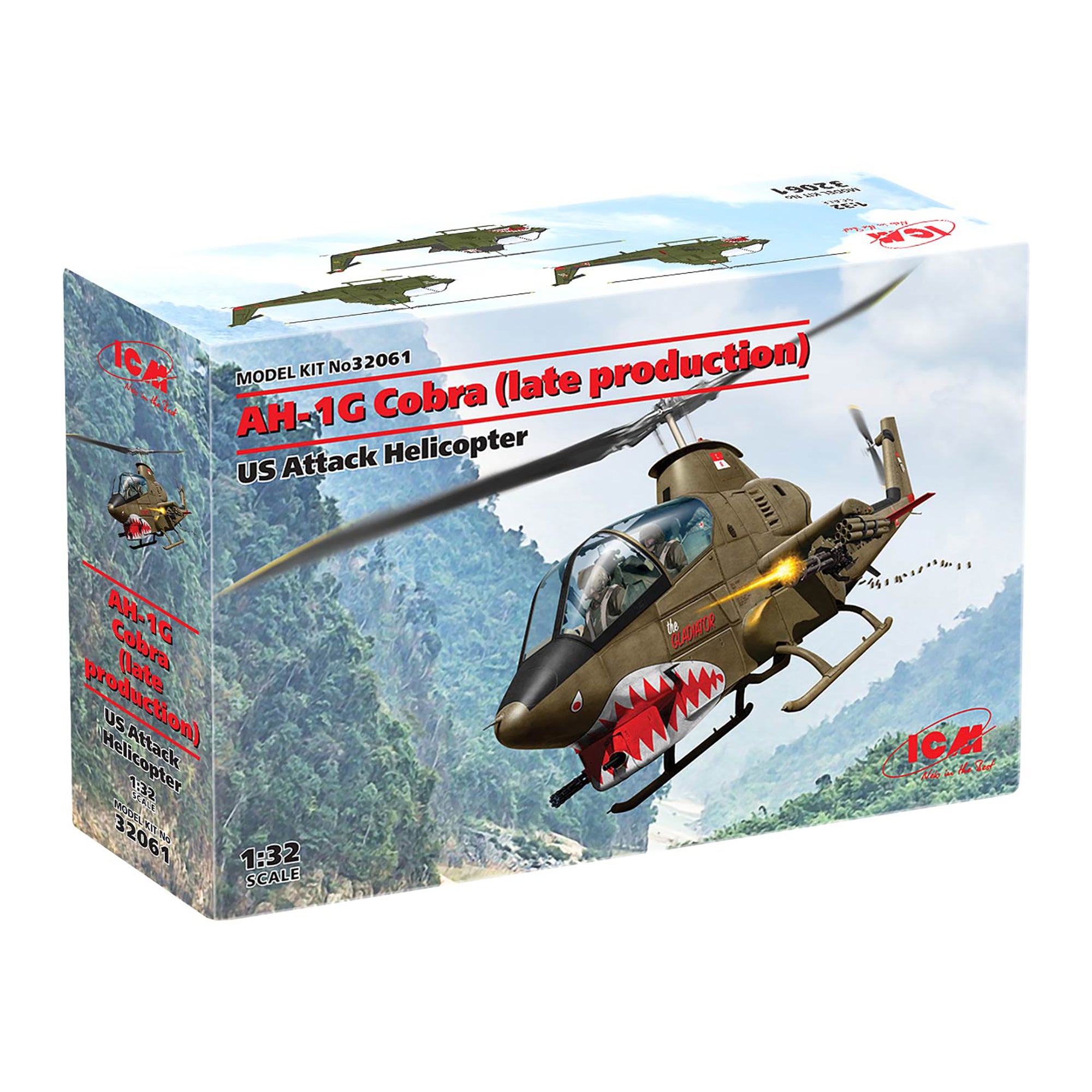 ICM 32061 Plastic model Helicopter kit 1:32 AH-1G Cobra US Attack Helicopter