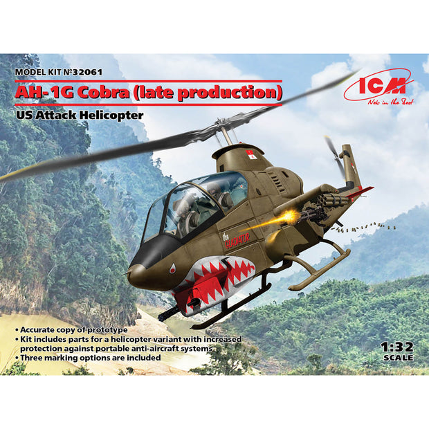 ICM 32061 Plastic model Helicopter kit 1:32 AH-1G Cobra US Attack Helicopter