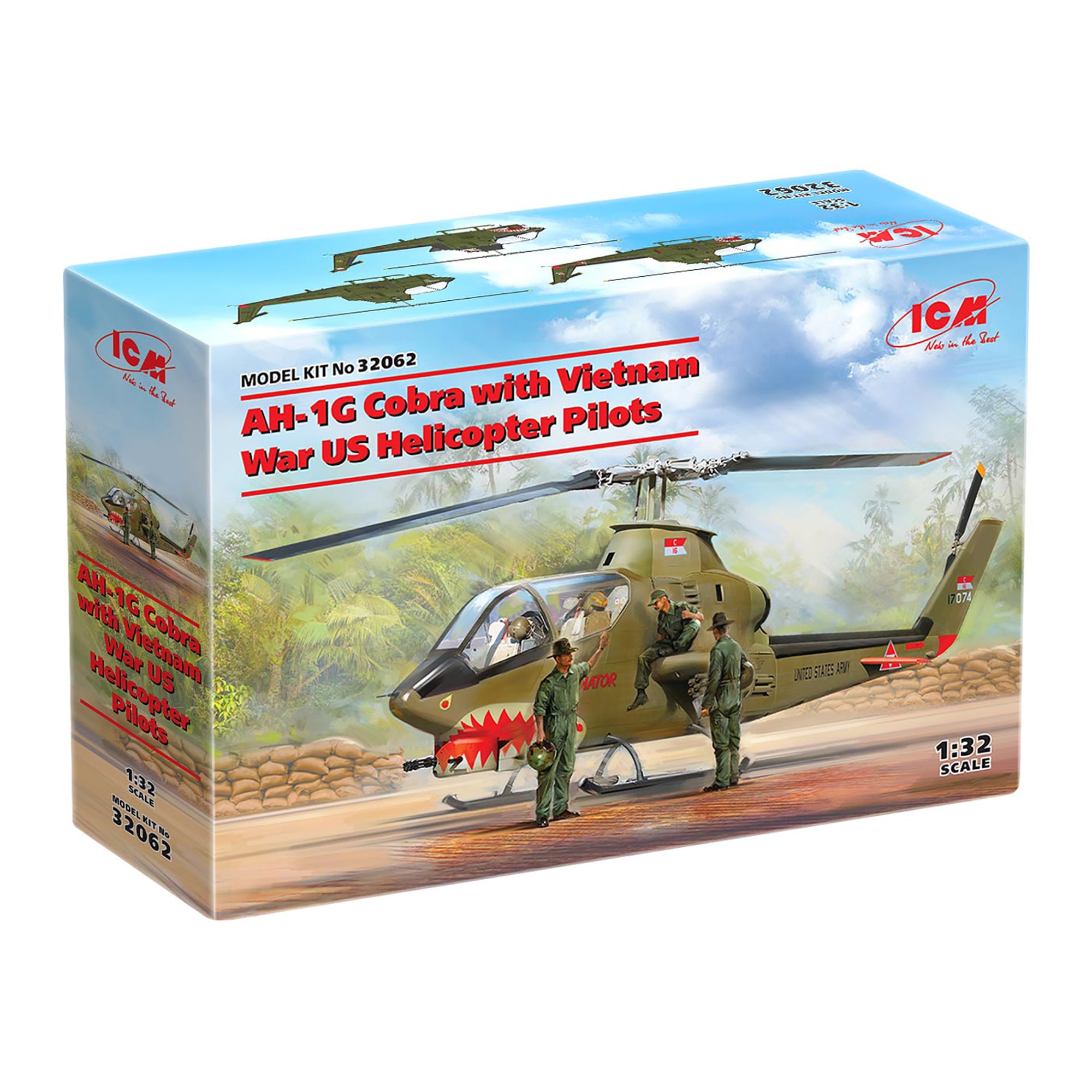 ICM 32062 Plastic model kit Scale 1:32 AH-1G Vietnam War US Helicopter Pilots