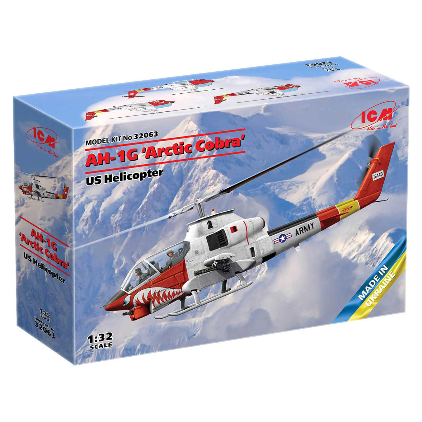ICM 32063 Plastic model helicopter kit Scale 1:32 AH-1G 