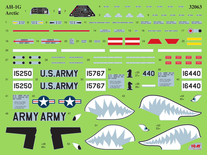 ICM 32063 Plastic model helicopter kit Scale 1:32 AH-1G "Arctic Cobra", US