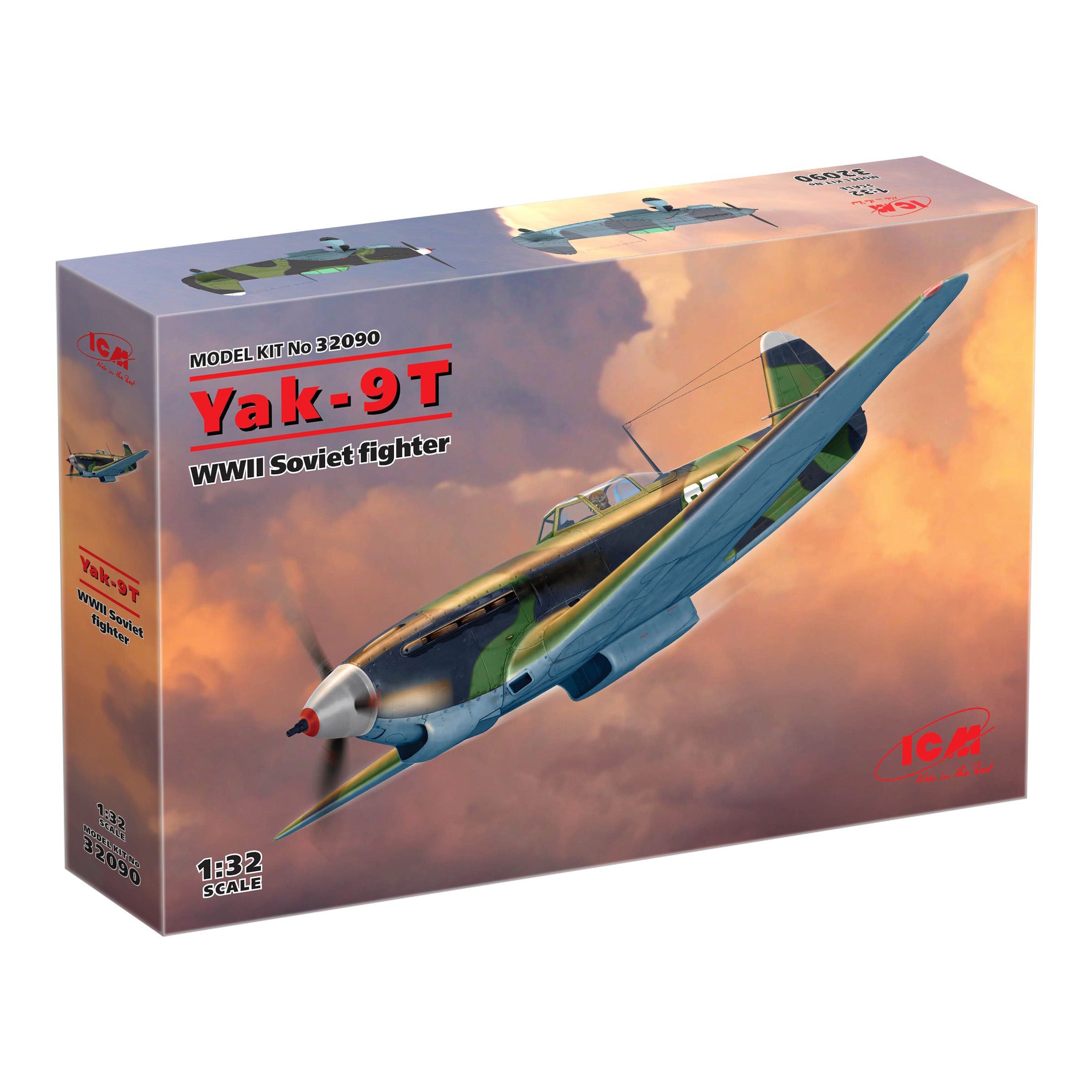 ICM 32090 Plastic model aircraft kit Scale 1:32 Yak-9T WWIII Soviet fighter