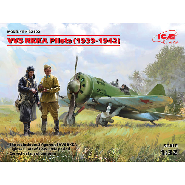 ICM 32102 Plastic model kit 1:32 VVS RKKA Pilots 1939-1942 model plastic kit