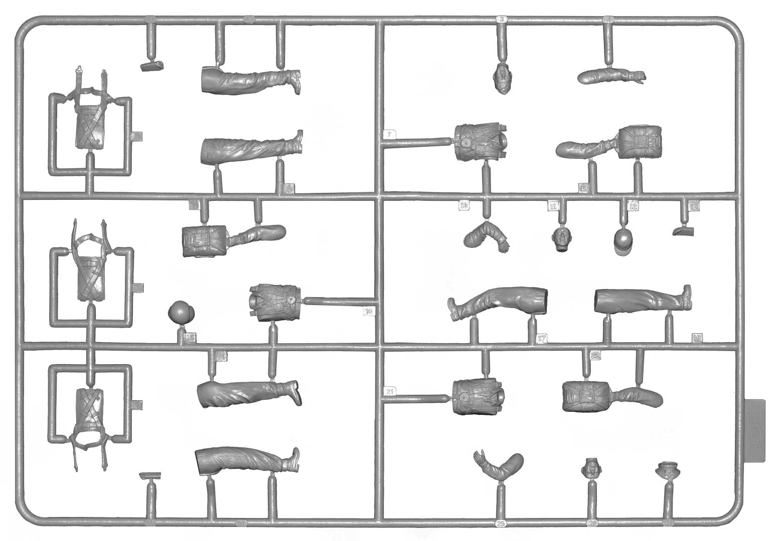 ICM 32104 Plastic model kit Scale 1:32 USAAF Pilots (1941-1945) (3 figures)