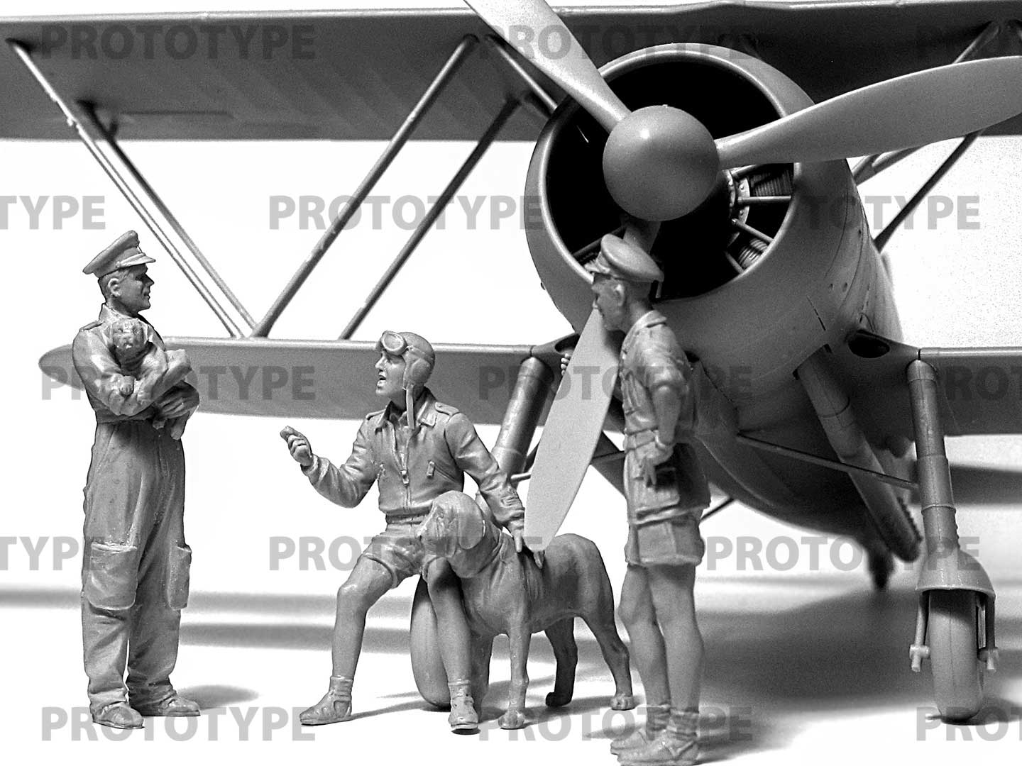 ICM 32110 Plastic model kit 1:32 Italian Pilots in Tropical Uniform (1939-1943)