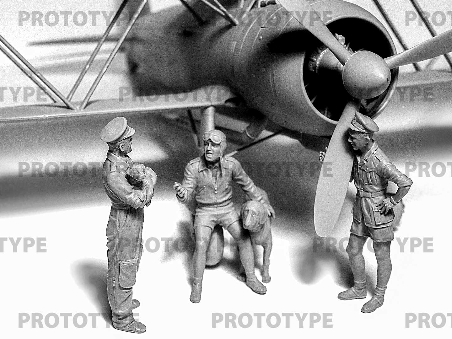 ICM 32110 Plastic model kit 1:32 Italian Pilots in Tropical Uniform (1939-1943)