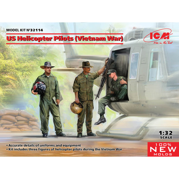 ICM 32114 Plastic model kit 1:32 US Helicopter Pilots (Vietnam War) kits model