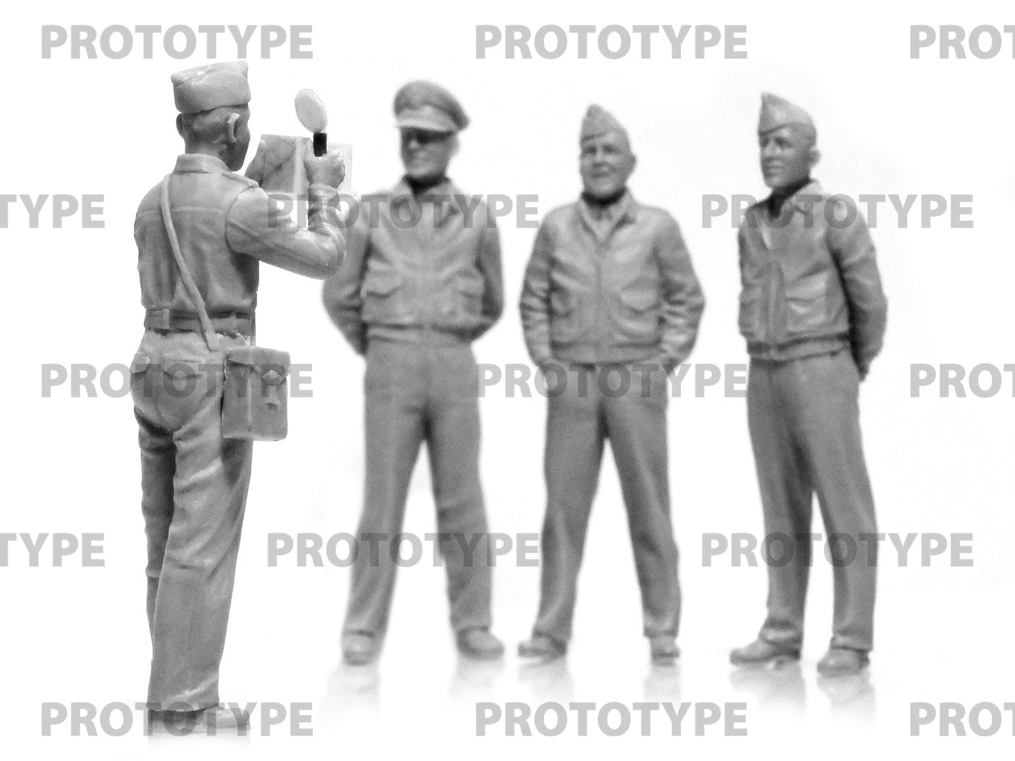 ICM 32116 Plastic model kit Scale 1:32 USAAF Pilots. Photo to remember 1944-1945