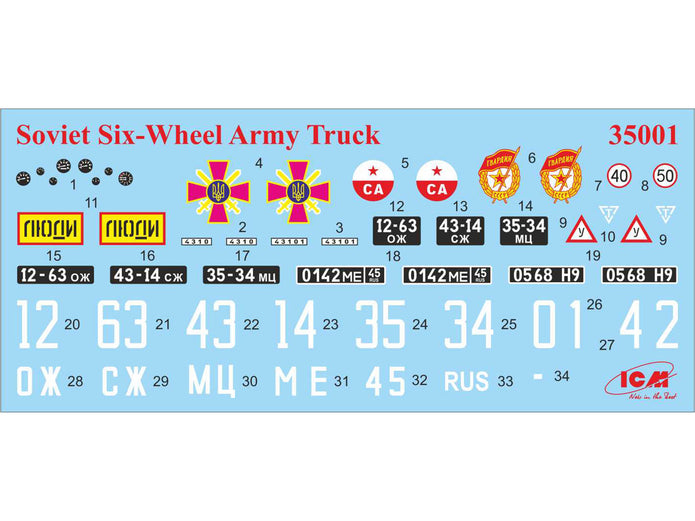 ICM 35001 Plastic model truck kit Scale 1:35 Soviet military truck Kamaz 4310