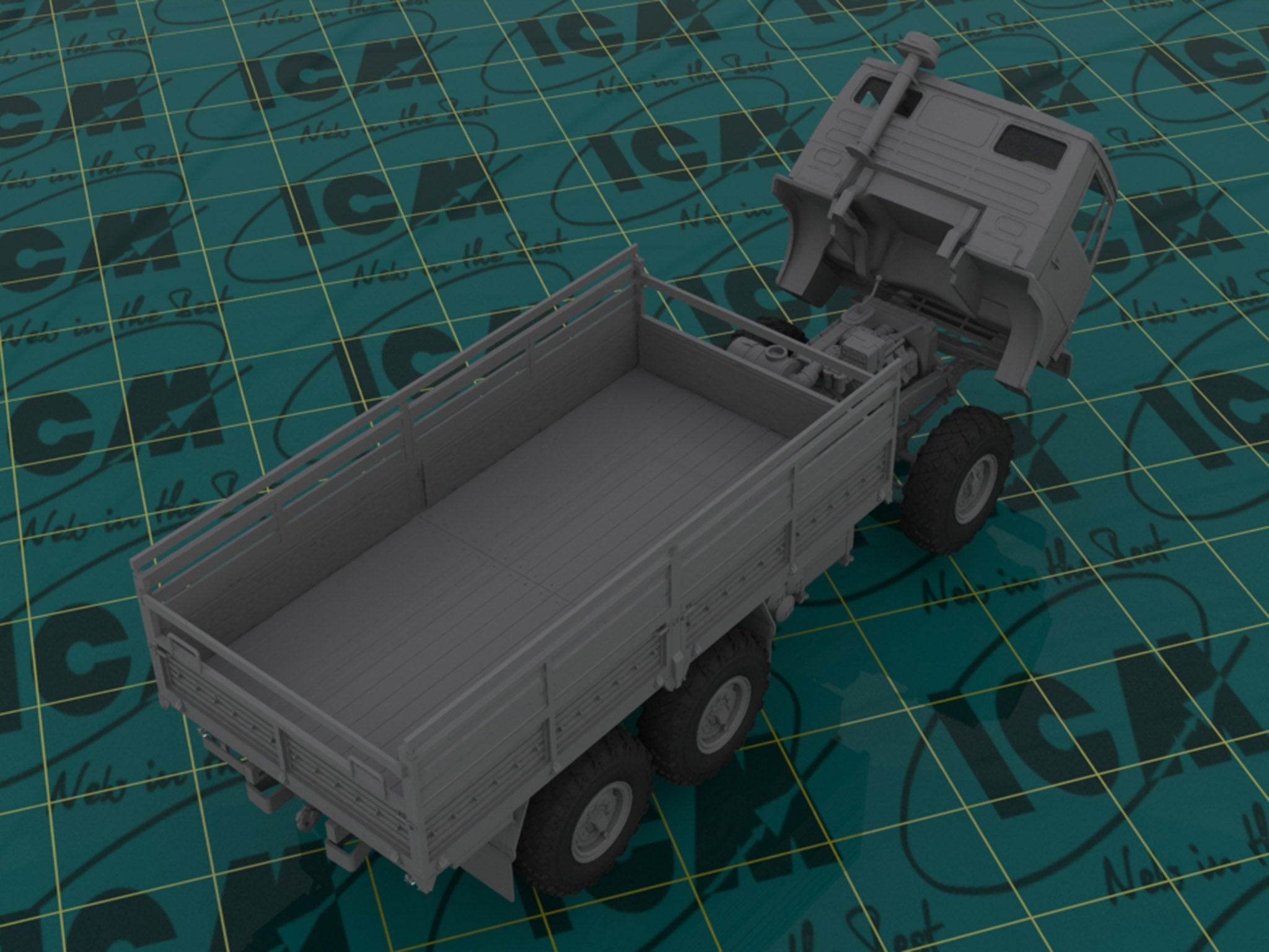 ICM 35001 Plastic model truck kit Scale 1:35 Soviet military truck Kamaz 4310