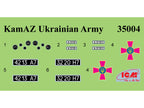 KAMAZ-4310 Ukrainian Military Box Truck Scale 1:35 ICM35004 Plastic Model Truck Kit