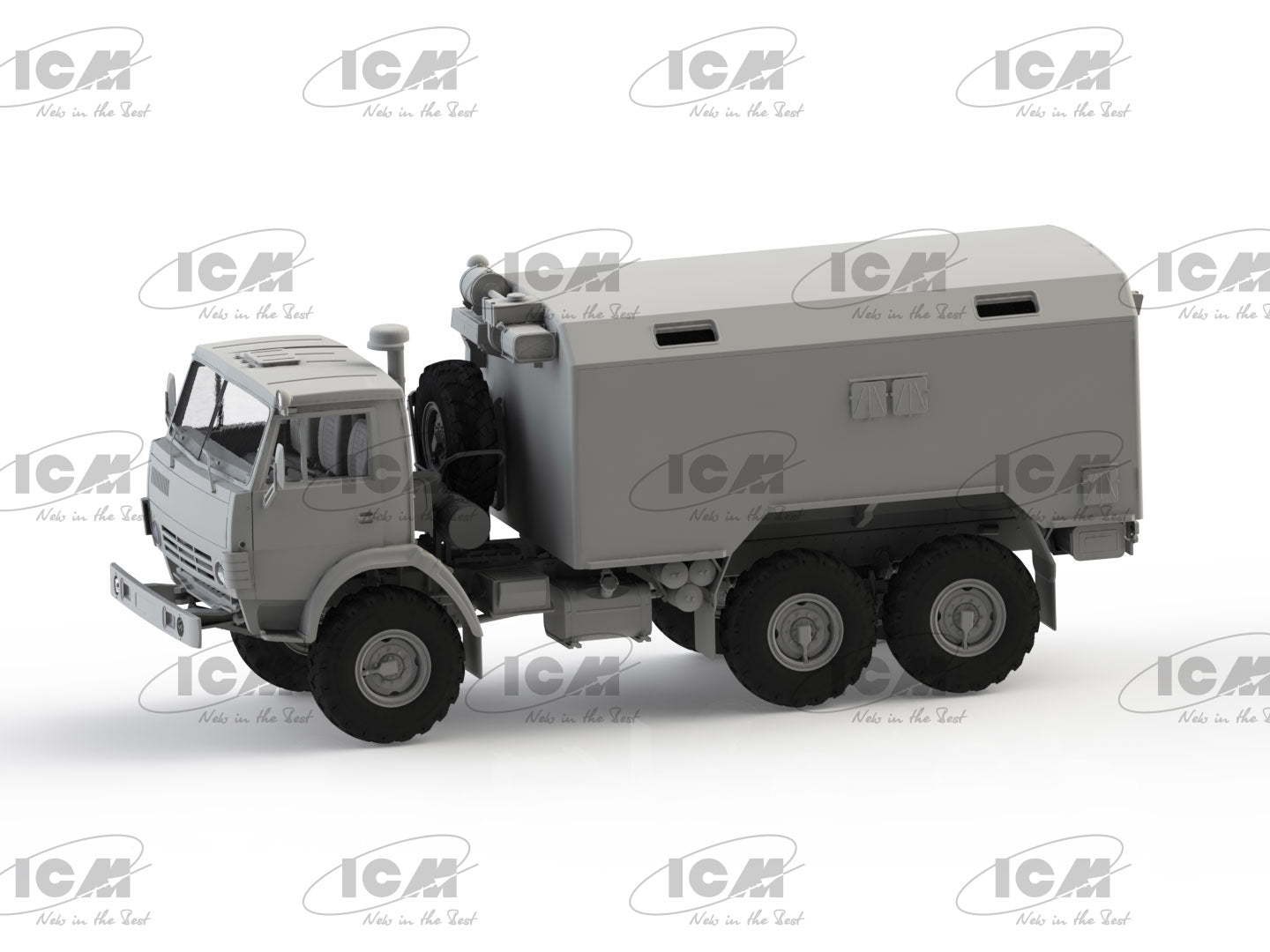 KAMAZ-4310 Ukrainian Military Box Truck Scale 1:35 ICM35004 Plastic Model Truck Kit