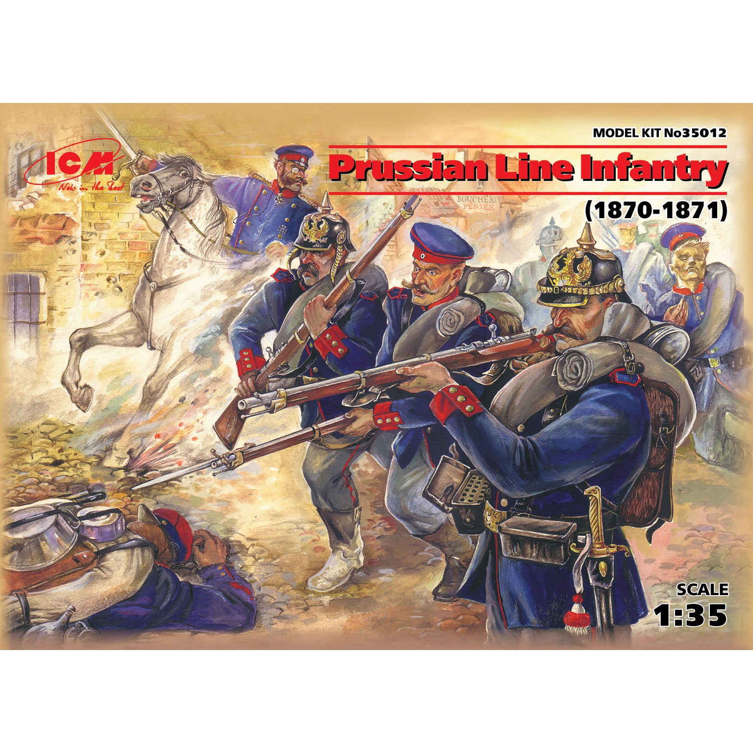 ICM 35012 Plastic model kit Scale 1:35 Prussian Line Infantry - kit modelling