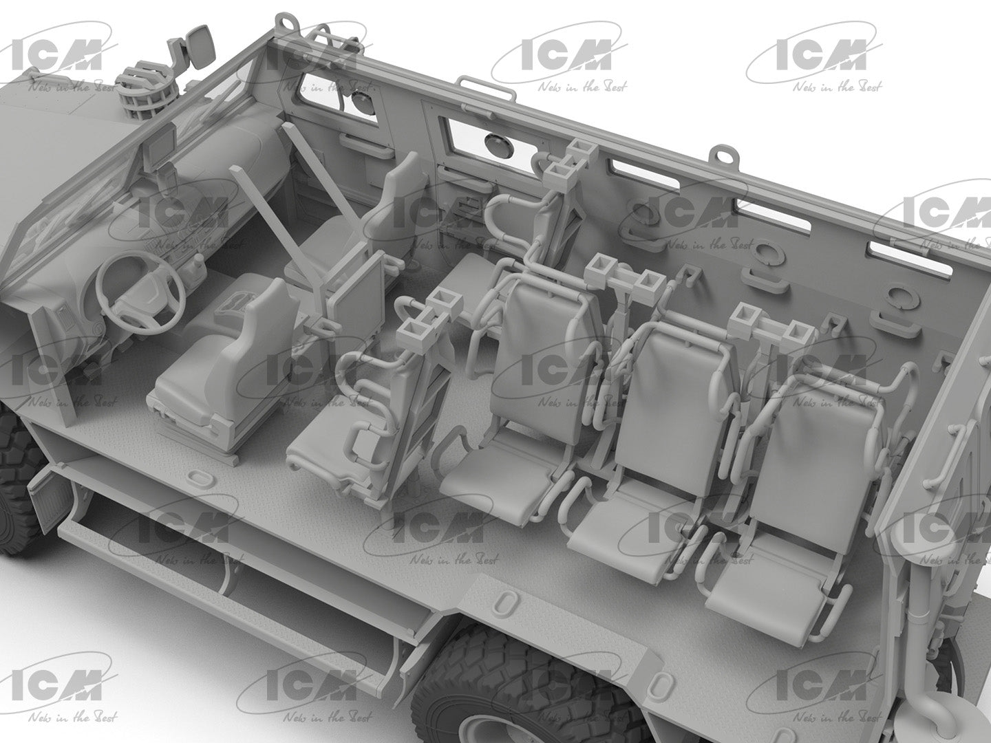 ICM 35014 Scale model kit 1:35 ‘Kozak-2’ Ukrainian MRAP-class Armored Vehicle